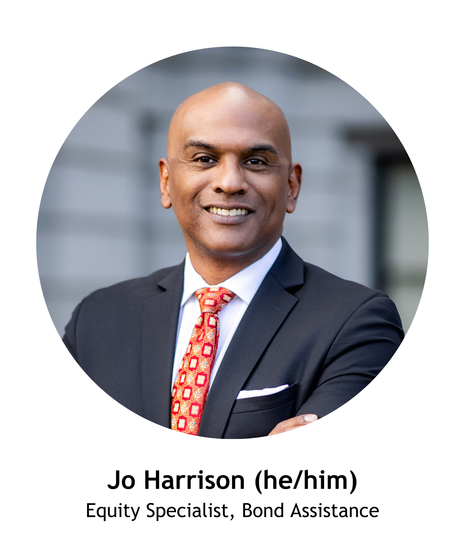 Jo Harrison (he/him), Equity Specialist, Bond Assistance