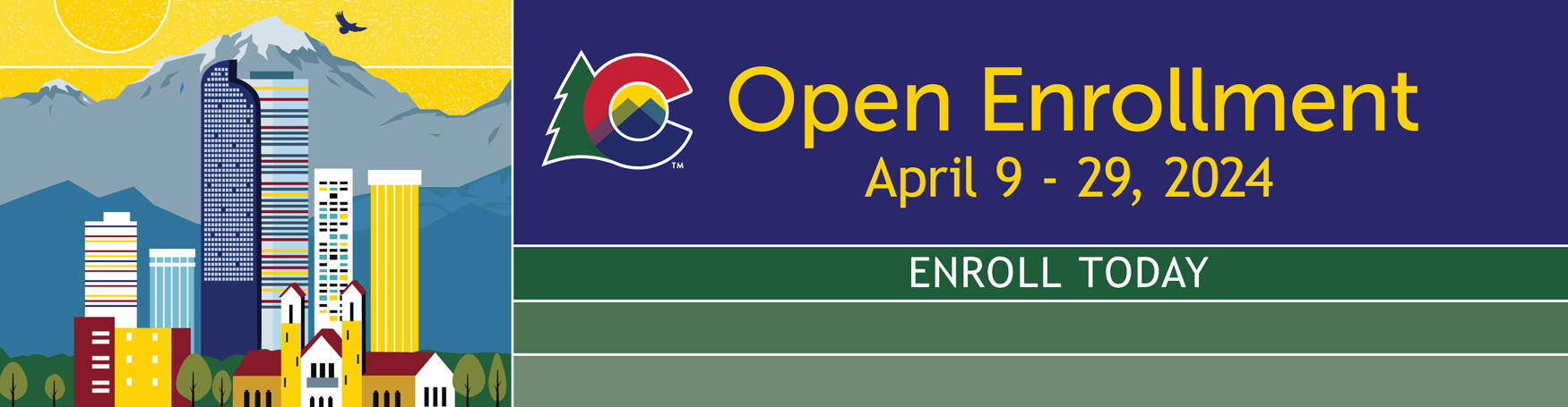 Clickable web banner for open enrollment for FY 2024-25